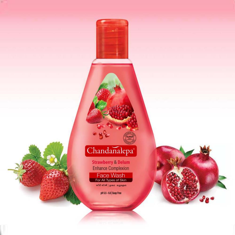 Strawberry & Pomegranate Whitening Face Wash Chandanalepa Official