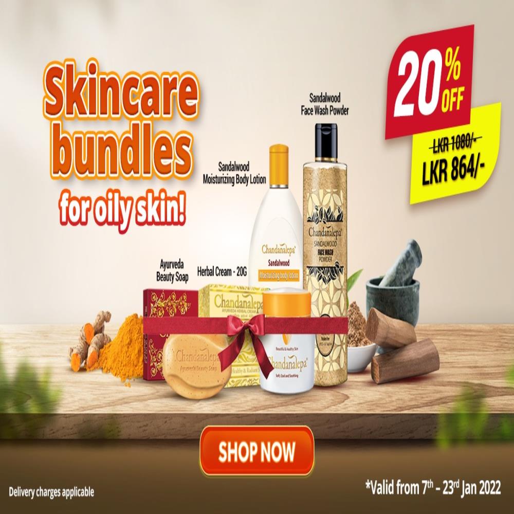 Skincare Bundles For Oily Skin with Sandalwood Face Wash Powder